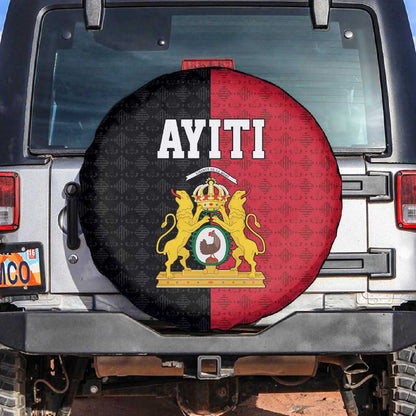 Afro-Haitians Empire of Haiti 1804-1806 Spare Tire Cover Fleur-De-Lis Veves Motif - African Pride