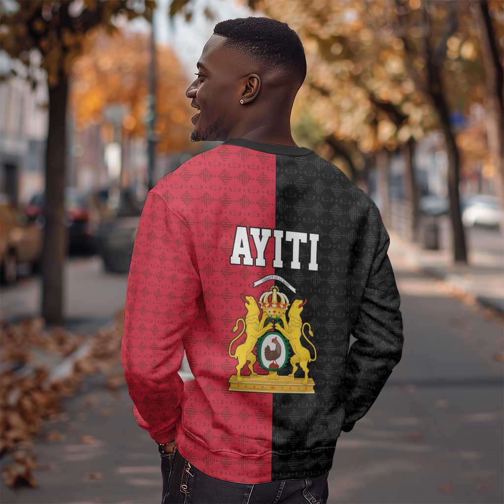 Afro-Haitians Empire of Haiti 1804-1806 Sweatshirt Fleur-De-Lis Veves Motif - African Pride