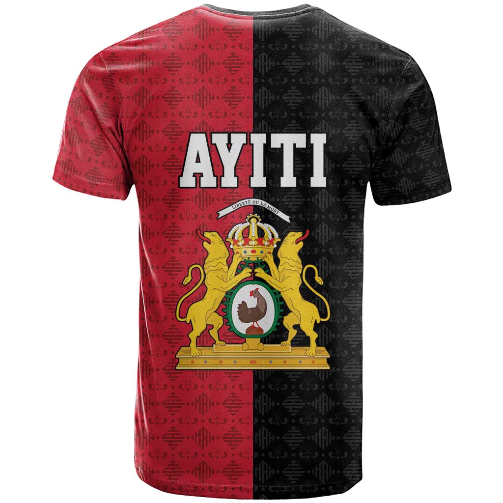 Afro-Haitians Empire of Haiti 1804-1806 T shirt Fleur-De-Lis Veves Motif LT18