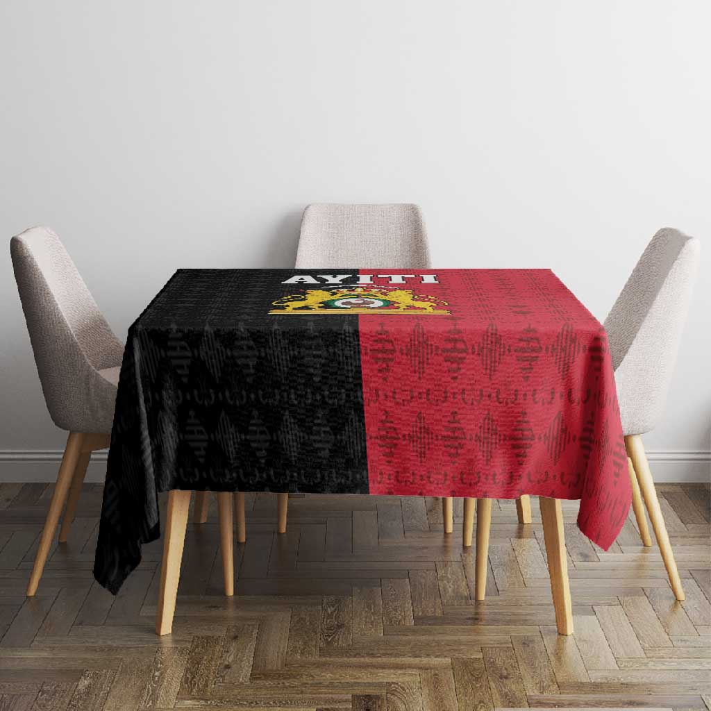 Afro-Haitians Empire of Haiti 1804-1806 Tablecloth Fleur-De-Lis Veves Motif - African Pride