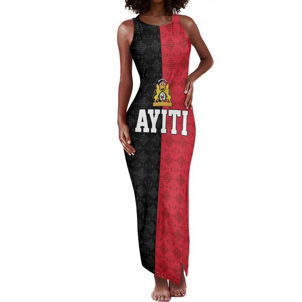Afro-Haitians Empire of Haiti 1804-1806 Tank Maxi Dress Fleur-De-Lis Veves Motif - African Pride