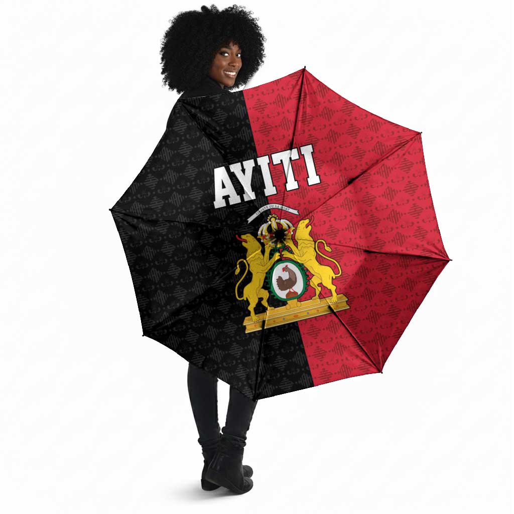 Afro-Haitians Empire of Haiti 1804-1806 Umbrella Fleur-De-Lis Veves Motif - African Pride