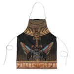 Winged Egypt Cats Apron Hieroglyphs Alphabet Pattern