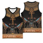 Winged Egypt Cats Basketball Jersey Hieroglyphs Alphabet Pattern LT18