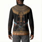 Winged Egypt Cats Button Sweatshirt Hieroglyphs Alphabet Pattern