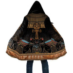Winged Egypt Cats Cloak Hieroglyphs Alphabet Pattern