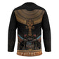 Winged Egypt Cats Hockey Jersey Hieroglyphs Alphabet Pattern