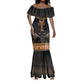 Winged Egypt Cats Mermaid Dress Hieroglyphs Alphabet Pattern
