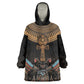 Winged Egypt Cats Wearable Blanket Hoodie Hieroglyphs Alphabet Pattern