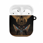 Ancient Egypt Scarab Beetle AirPods Case Hieroglyphs Alphabet Pattern