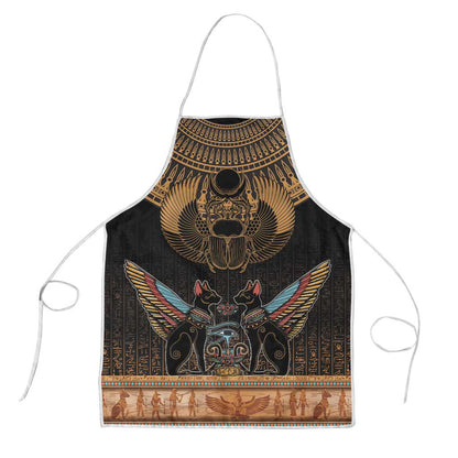 Ancient Egypt Scarab Beetle Apron Hieroglyphs Alphabet Pattern