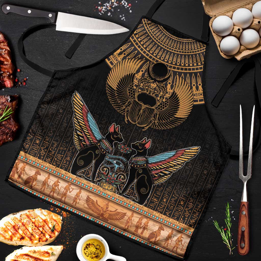 Ancient Egypt Scarab Beetle Apron Hieroglyphs Alphabet Pattern