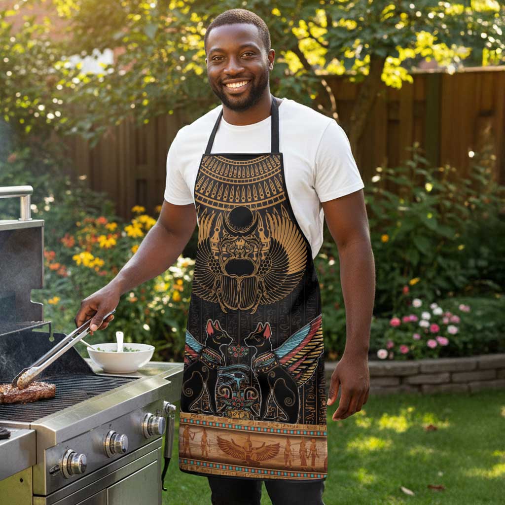 Ancient Egypt Scarab Beetle Apron Hieroglyphs Alphabet Pattern