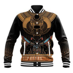 Ancient Egypt Scarab Beetle Baseball Jacket Hieroglyphs Alphabet Pattern