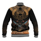 Ancient Egypt Scarab Beetle Baseball Jacket Hieroglyphs Alphabet Pattern