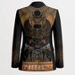 Ancient Egypt Scarab Beetle Blazer Hieroglyphs Alphabet Pattern