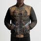 Ancient Egypt Scarab Beetle Bomber Puffer Jacket Hieroglyphs Alphabet Pattern