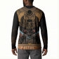 Ancient Egypt Scarab Beetle Button Sweatshirt Hieroglyphs Alphabet Pattern
