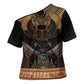 Ancient Egypt Scarab Beetle Cross Shoulder Shirt Hieroglyphs Alphabet Pattern