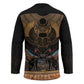 Ancient Egypt Scarab Beetle Hockey Jersey Hieroglyphs Alphabet Pattern