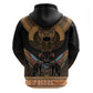 Ancient Egypt Scarab Beetle Hoodie Hieroglyphs Alphabet Pattern