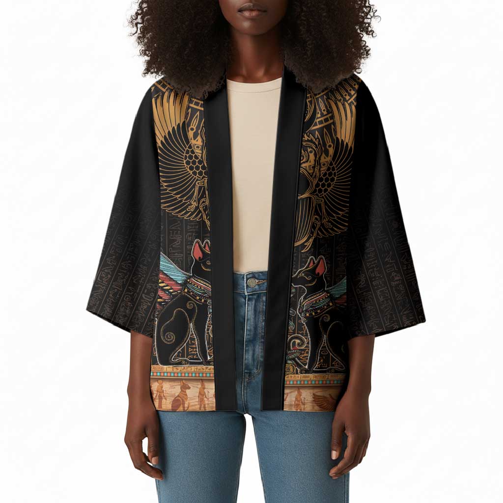 Ancient Egypt Scarab Beetle Kimono Hieroglyphs Alphabet Pattern