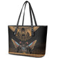 Ancient Egypt Scarab Beetle Leather Tote Bag Hieroglyphs Alphabet Pattern