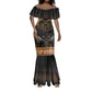 Ancient Egypt Scarab Beetle Mermaid Dress Hieroglyphs Alphabet Pattern
