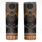 Ancient Egypt Scarab Beetle Skinny Tumbler Hieroglyphs Alphabet Pattern