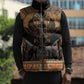 Ancient Egypt Scarab Beetle Sleeveless Puffer Jacket Hieroglyphs Alphabet Pattern