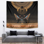 Ancient Egypt Scarab Beetle Tapestry Hieroglyphs Alphabet Pattern