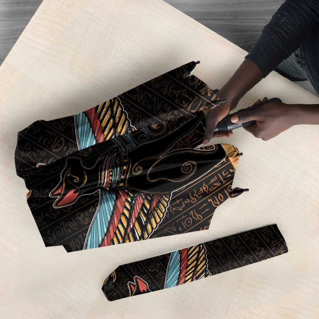 Ancient Egypt Scarab Beetle Umbrella Hieroglyphs Alphabet Pattern