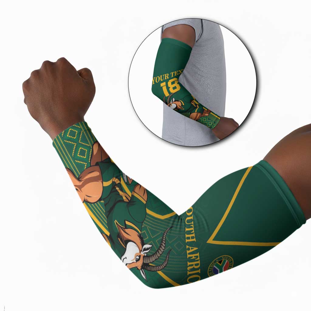 Custom South Africa Rugby Arm Sleeves Go Springboks - African Pride