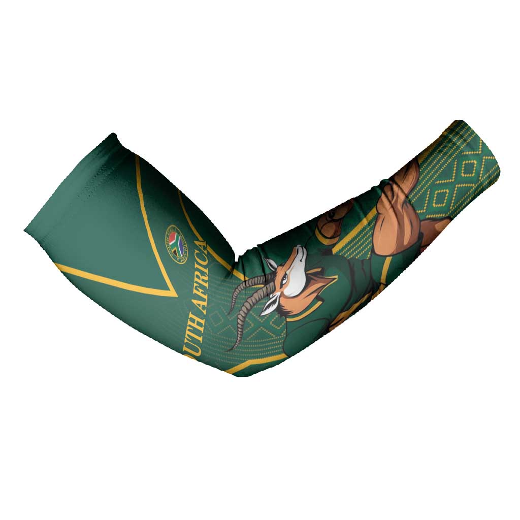 Custom South Africa Rugby Arm Sleeves Go Springboks - African Pride