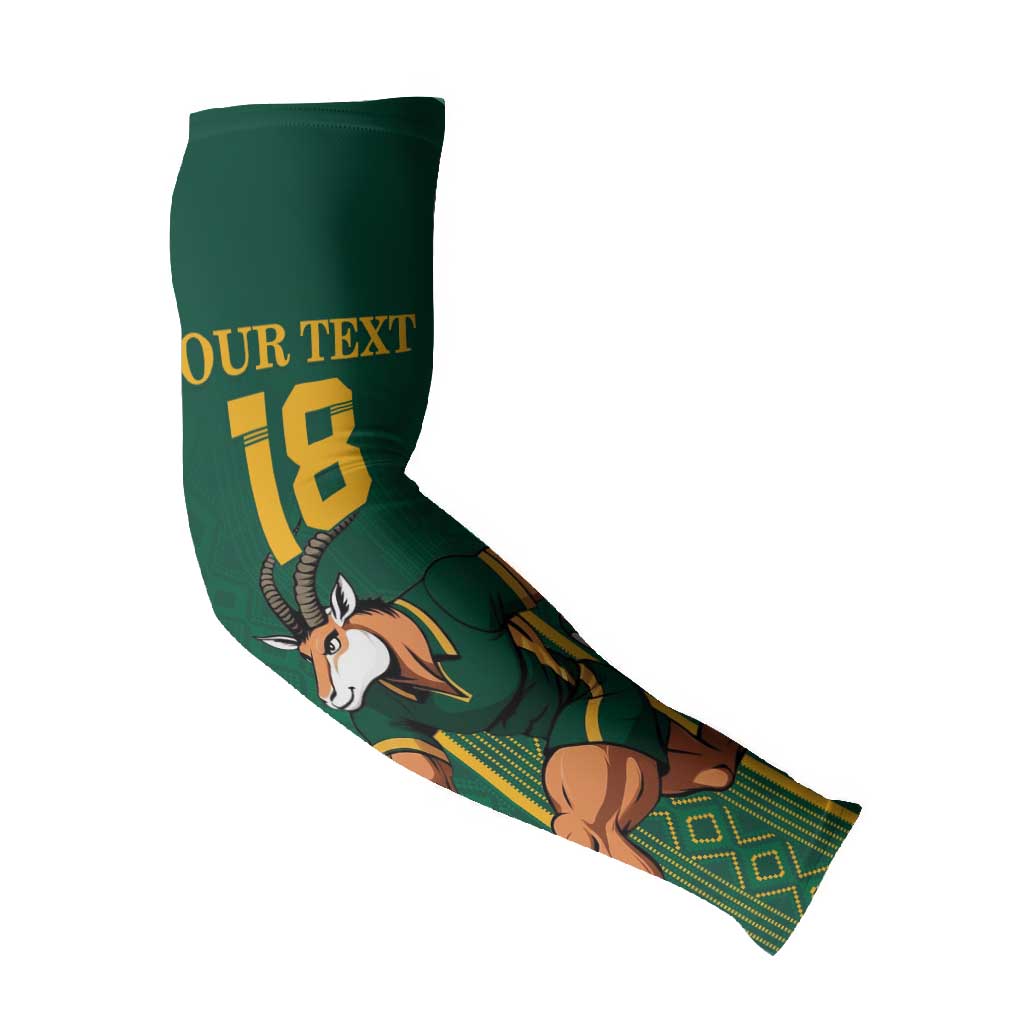 Custom South Africa Rugby Arm Sleeves Go Springboks - African Pride