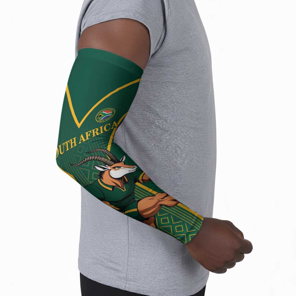 Custom South Africa Rugby Arm Sleeves Go Springboks - African Pride