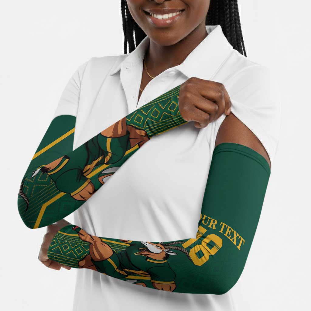 Custom South Africa Rugby Arm Sleeves Go Springboks - African Pride