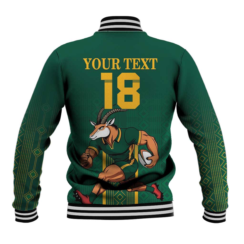 Custom South Africa Rugby Baseball Jacket Go Springboks - African Pride