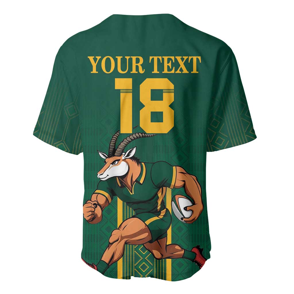 Custom South Africa Rugby Baseball Jersey Go Springboks LT18