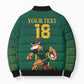 Custom South Africa Rugby Bomber Puffer Jacket Go Springboks - African Pride