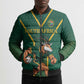 Custom South Africa Rugby Bomber Puffer Jacket Go Springboks - African Pride