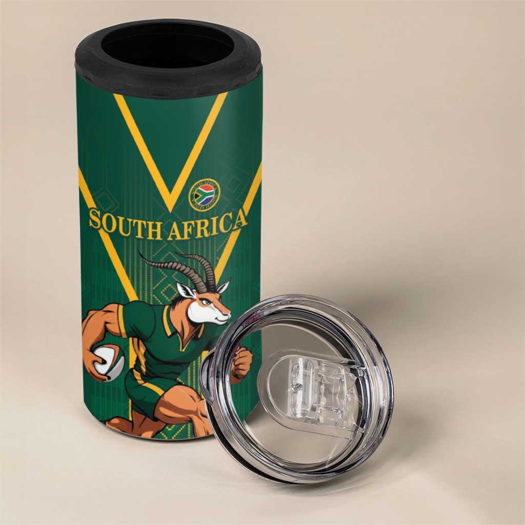 Custom South Africa Rugby 4 in 1 Can Cooler Tumbler Go Springboks - African Pride