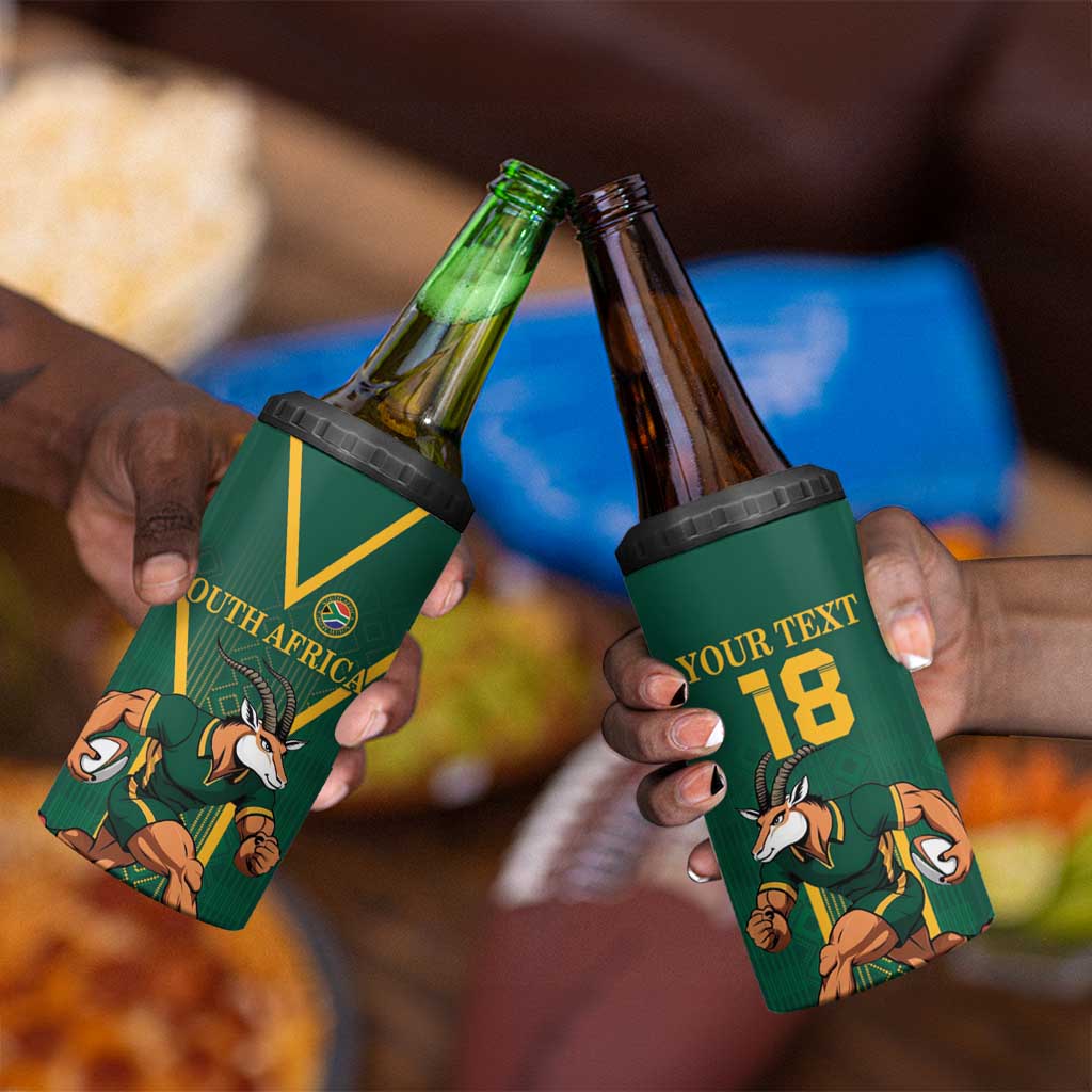 Custom South Africa Rugby 4 in 1 Can Cooler Tumbler Go Springboks - African Pride