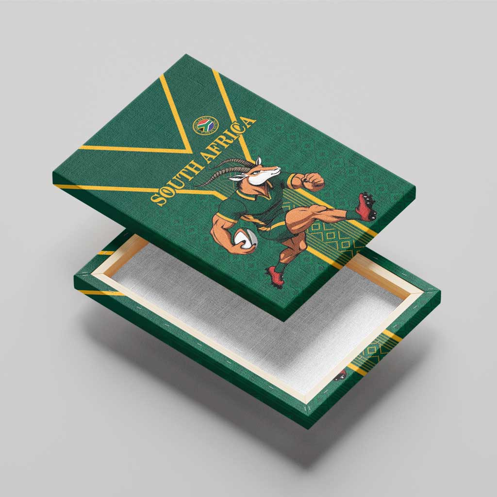 South Africa Rugby Canvas Wall Art Go Springboks - African Pride