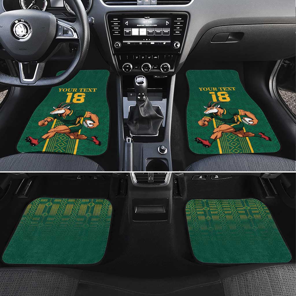 Custom South Africa Rugby Car Mats Go Springboks - African Pride