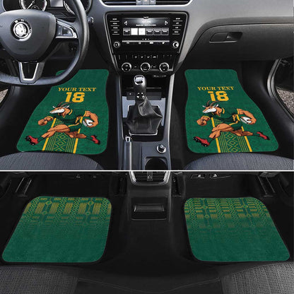 Custom South Africa Rugby Car Mats Go Springboks - African Pride