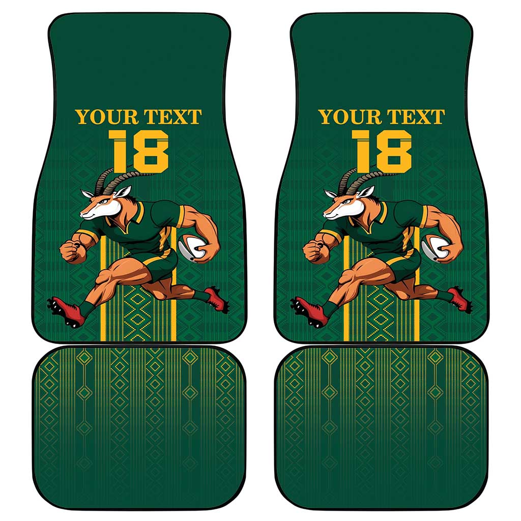 Custom South Africa Rugby Car Mats Go Springboks - African Pride