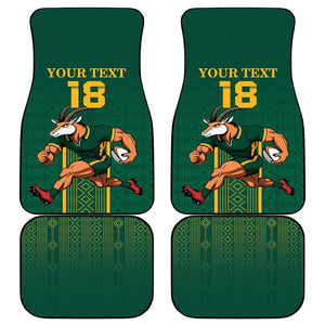 Custom South Africa Rugby Car Mats Go Springboks - African Pride