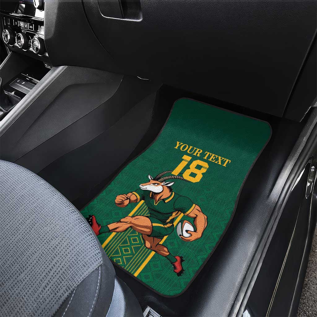 Custom South Africa Rugby Car Mats Go Springboks - African Pride