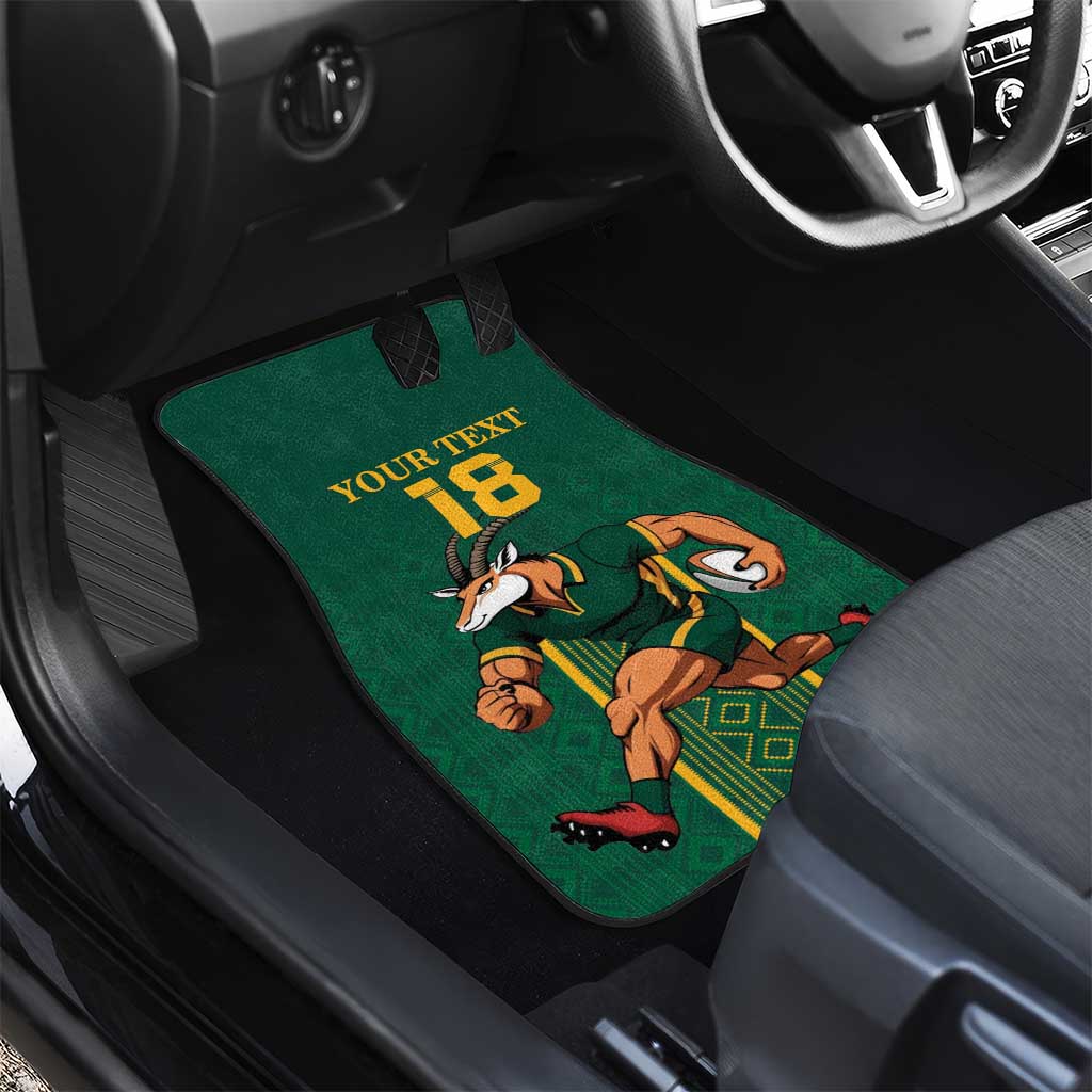 Custom South Africa Rugby Car Mats Go Springboks - African Pride